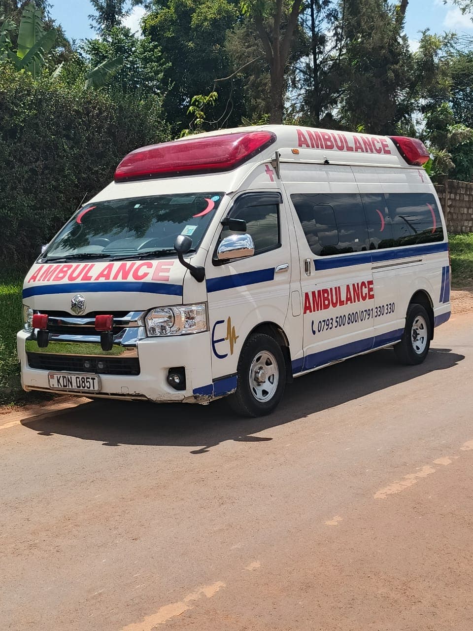 Silver Toyota Hiace Ambulance