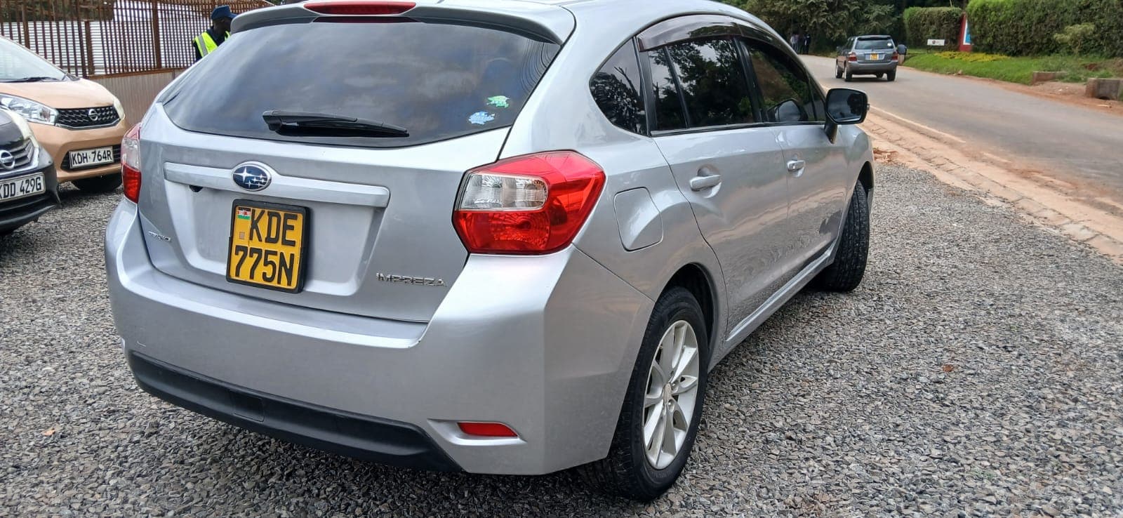 White Subaru Impreza